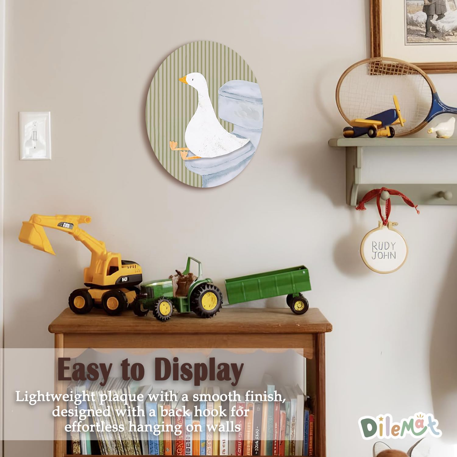 Dilemat goose wall art ideal for bedrooms and playrooms.