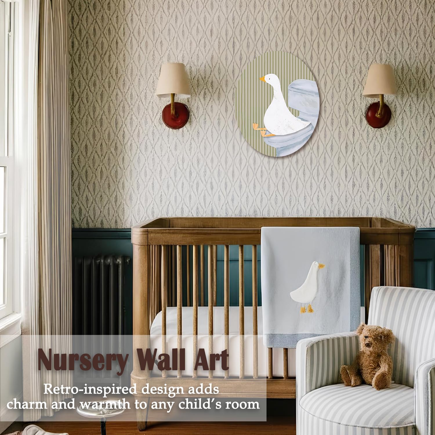 Dilemat farm animal design brightens nurseries with cheerful whimsy.