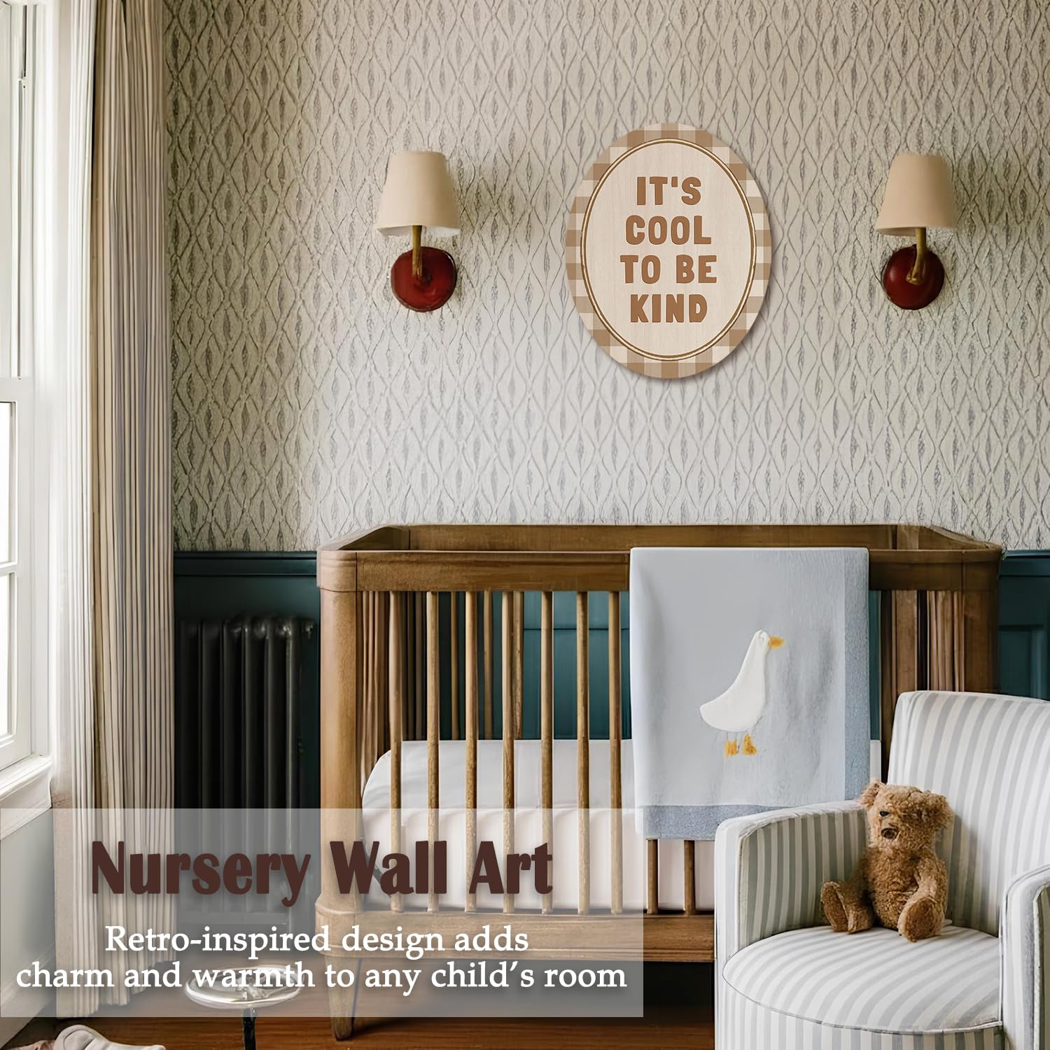 Dilemat kids room decor oval wall art for nurseries and playrooms