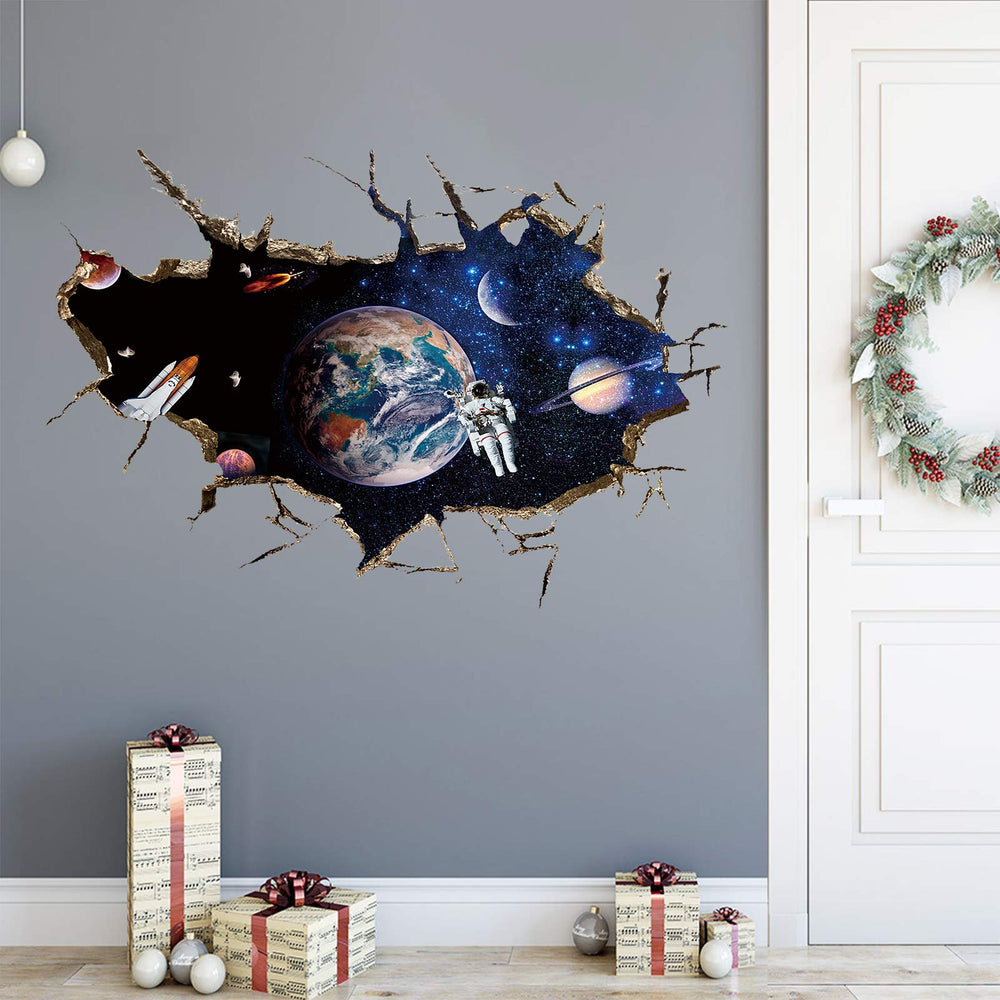 DILIBRA 3D astronaut wall stickers transform kids' walls into a vivid space scene.