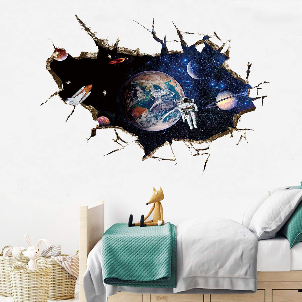 DILIBRA easy-peel astronaut decal sticks smoothly and removes cleanly.