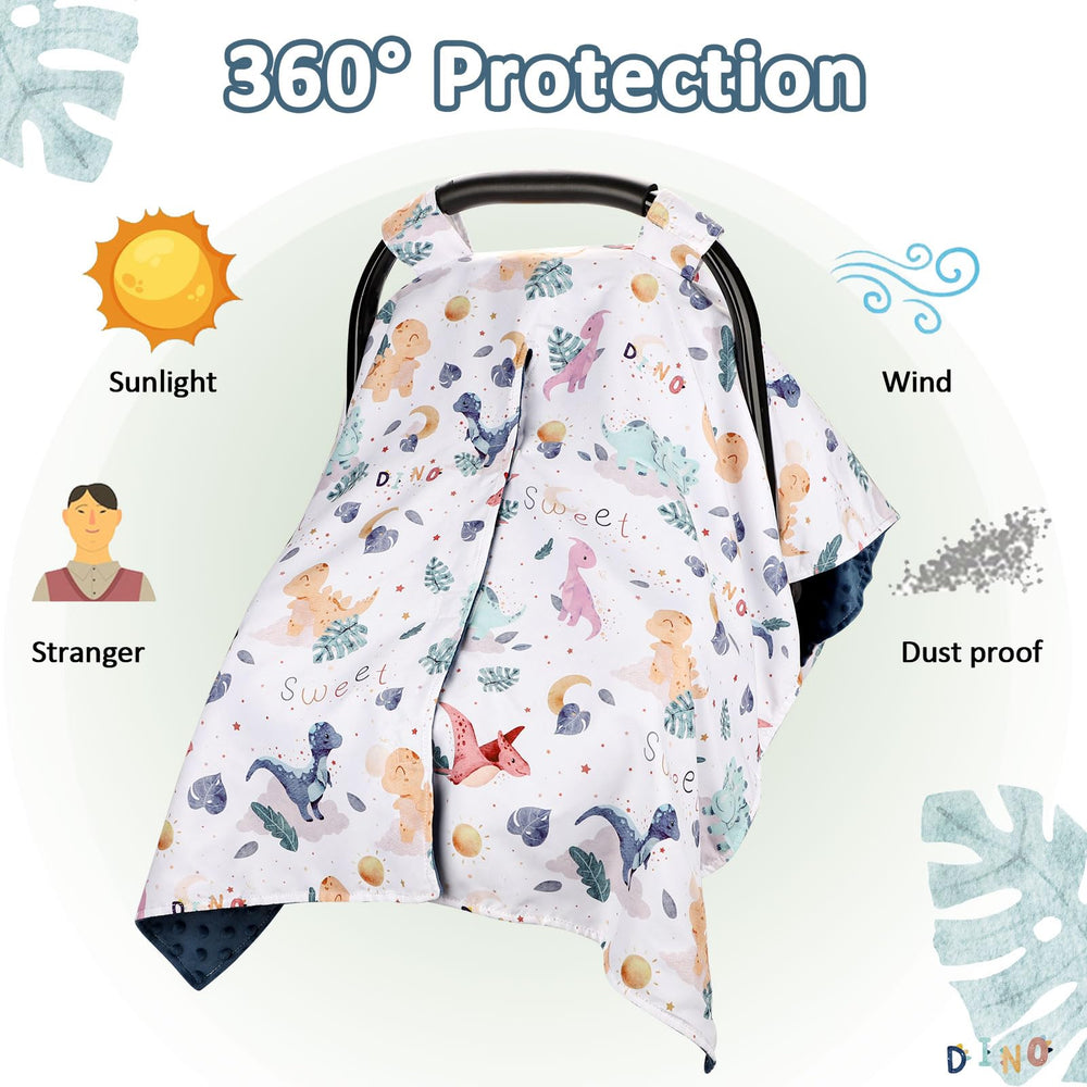 DILIMI inner-minky-soft car seat cover provides cozy warmth on chilly days