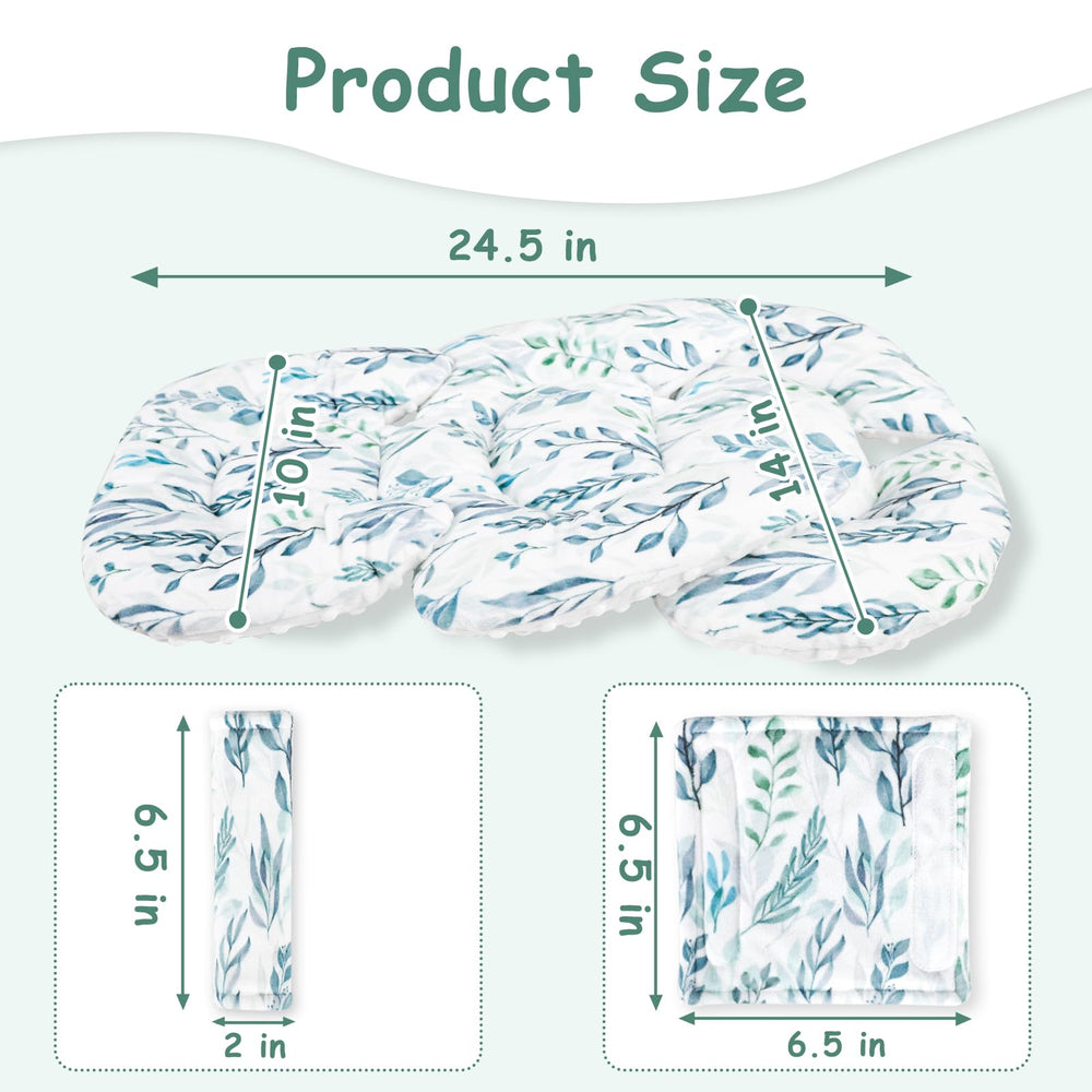 DILIMI 25x13 inch cushion fits most car seats and strollers.