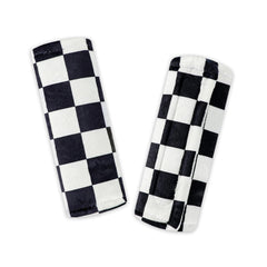 DILIMI soft minky belt cover keeps baby comfortable during car rides.