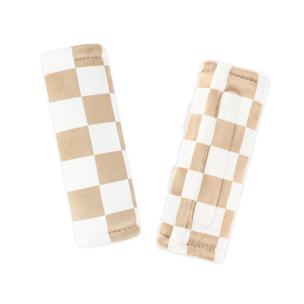 DILIMI baby car seat belt cover in soft minky for extra comfort and protection