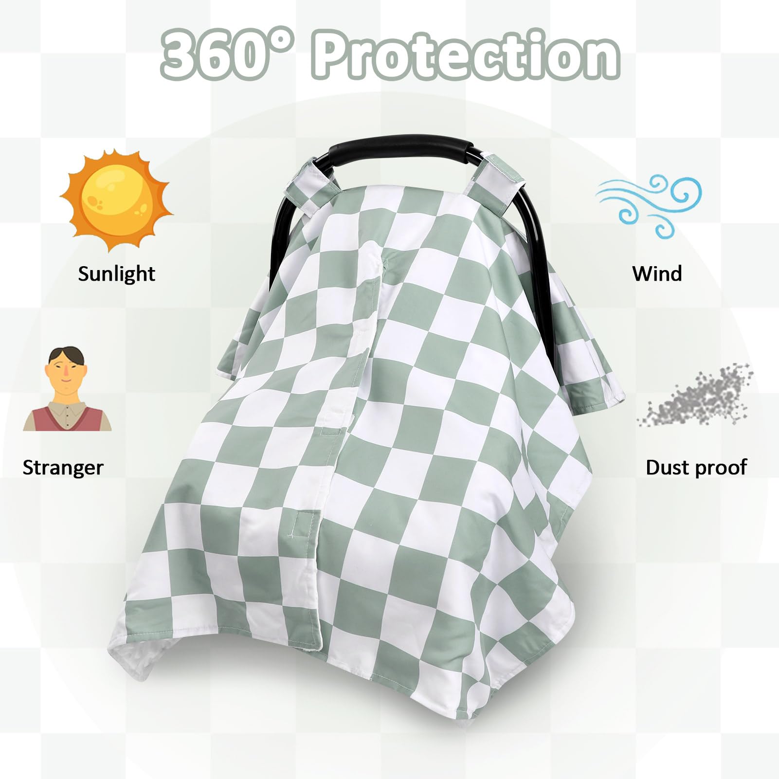 DILIMI nursing cover function with privacy and versatile canopy
