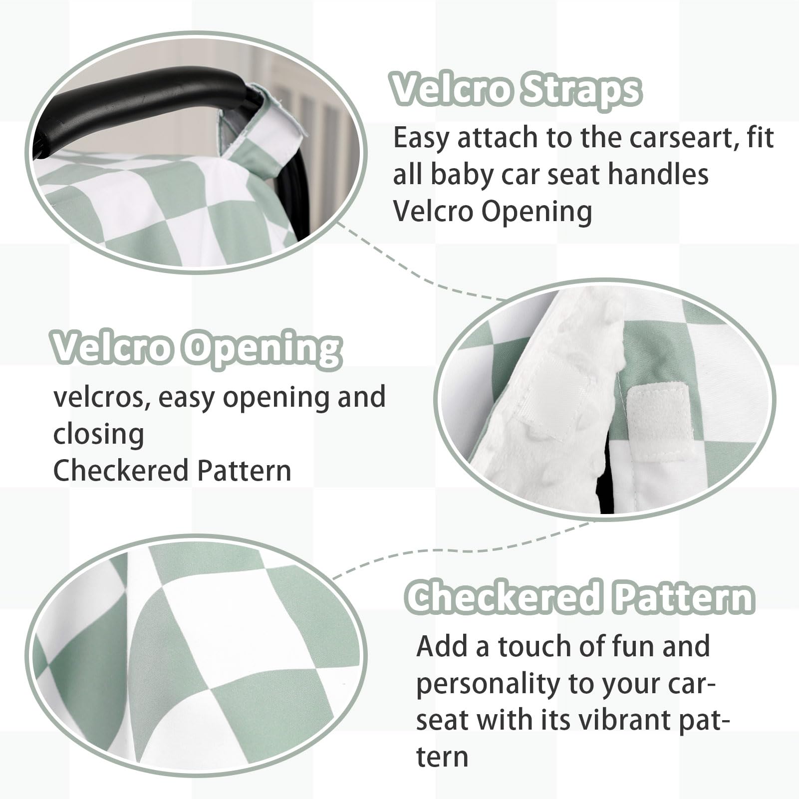 DILIMI baby car seat cover peekaboo opening for quick discreet nursing