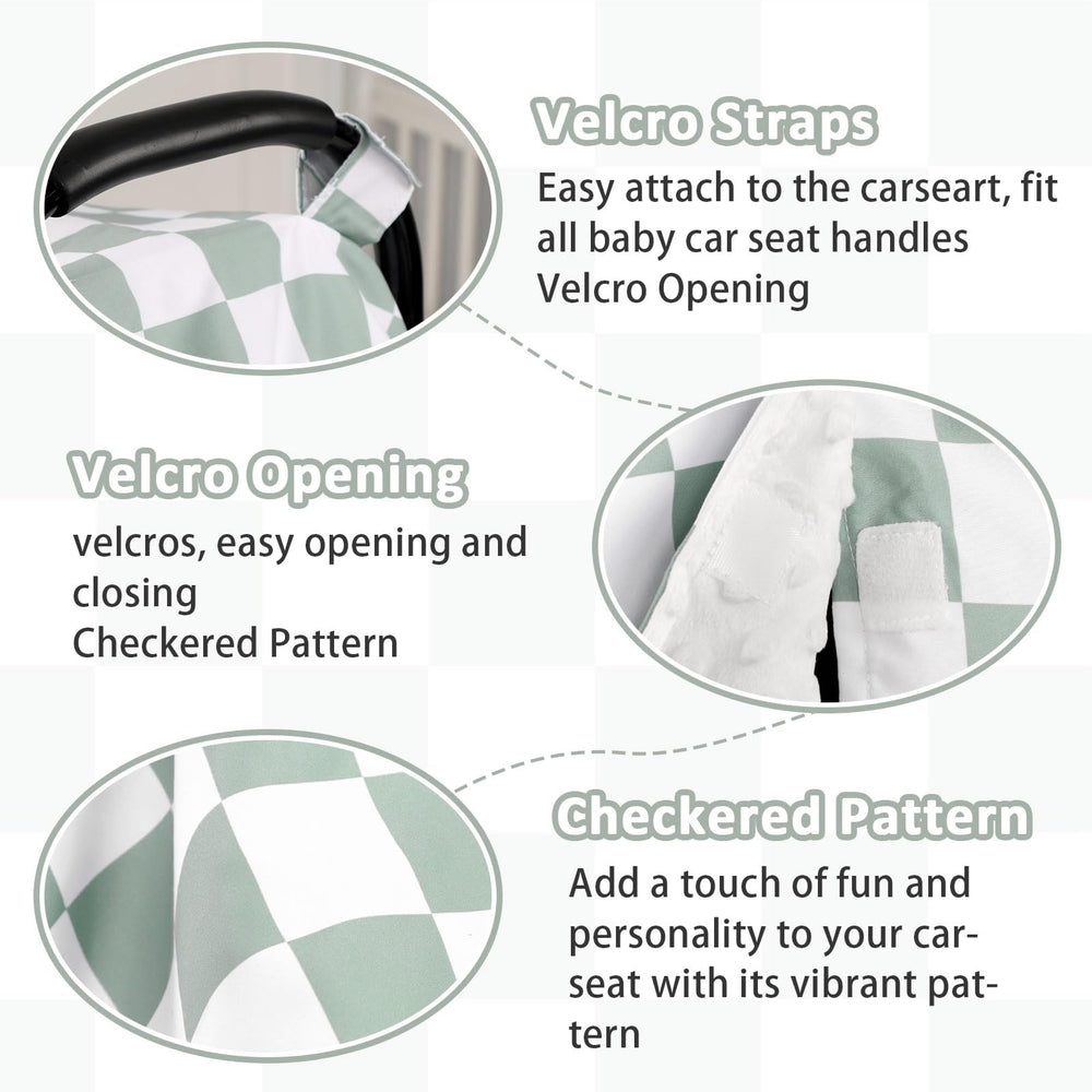 DILIMI baby car seat cover peekaboo opening for quick discreet nursing
