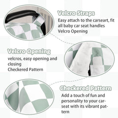 DILIMI baby car seat cover peekaboo opening for quick discreet nursing