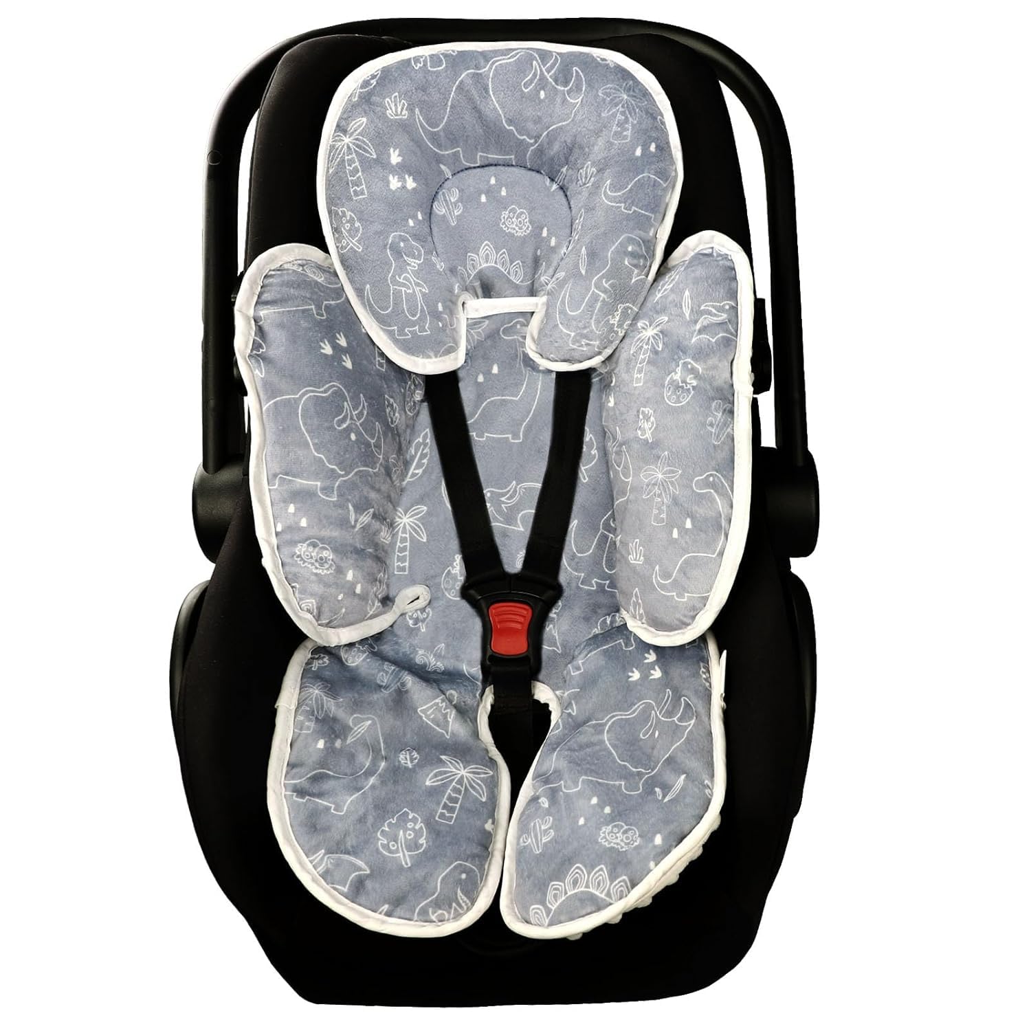 DILIMI baby car seat head support with two-sided design for cozy warmth and soft texture