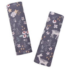 DILIMI baby car seat neck cover in gray flower deer design offers gentle protection