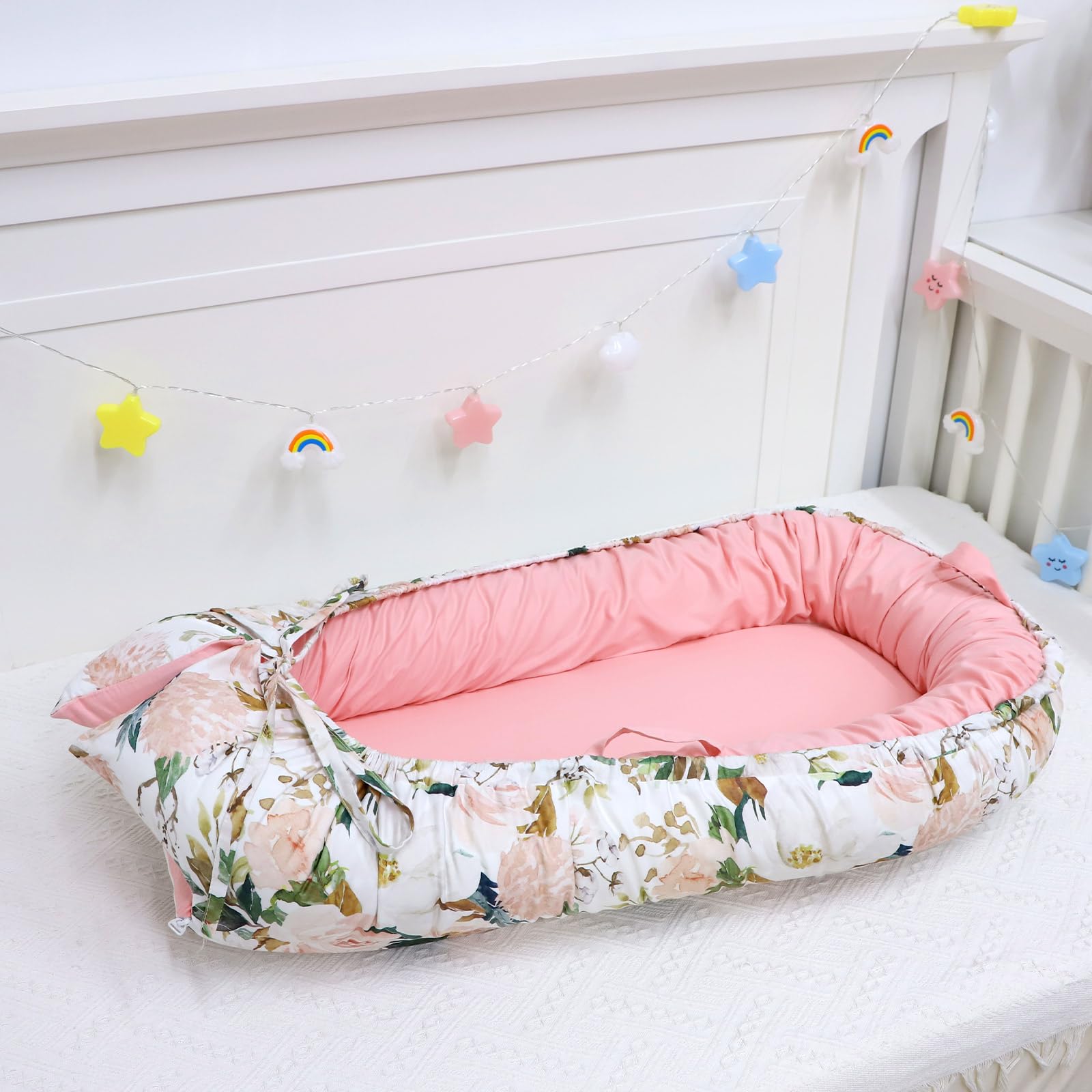 DILIMI pink floral cover machine-wash friendly for busy parents