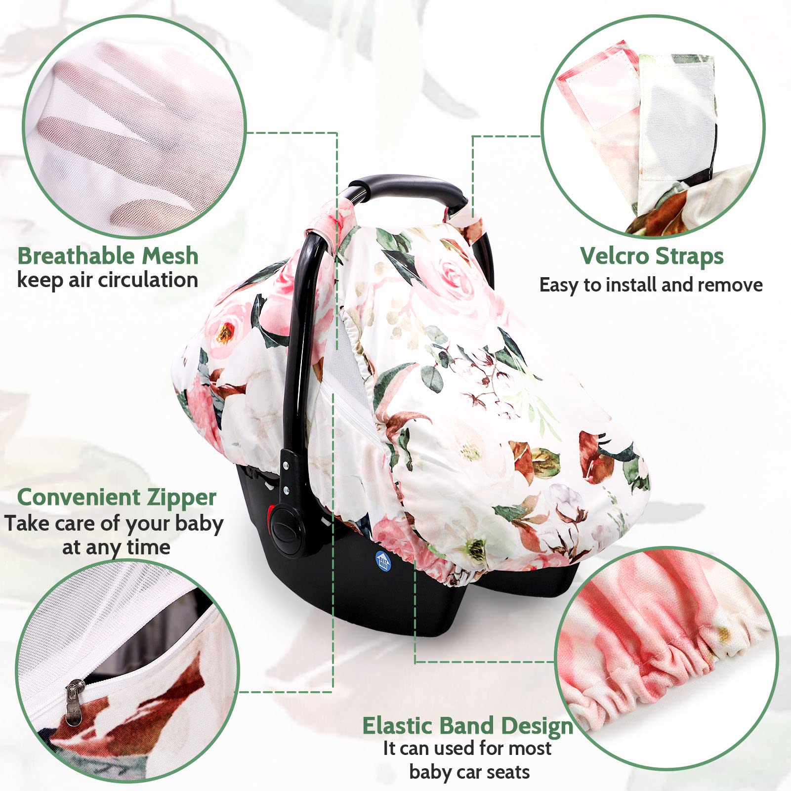 DILIMI breathable peek window allows airflow while keeping baby calm during rides.