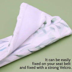 DILIMI car-seat belt cover with leaf design reduces facial irritation