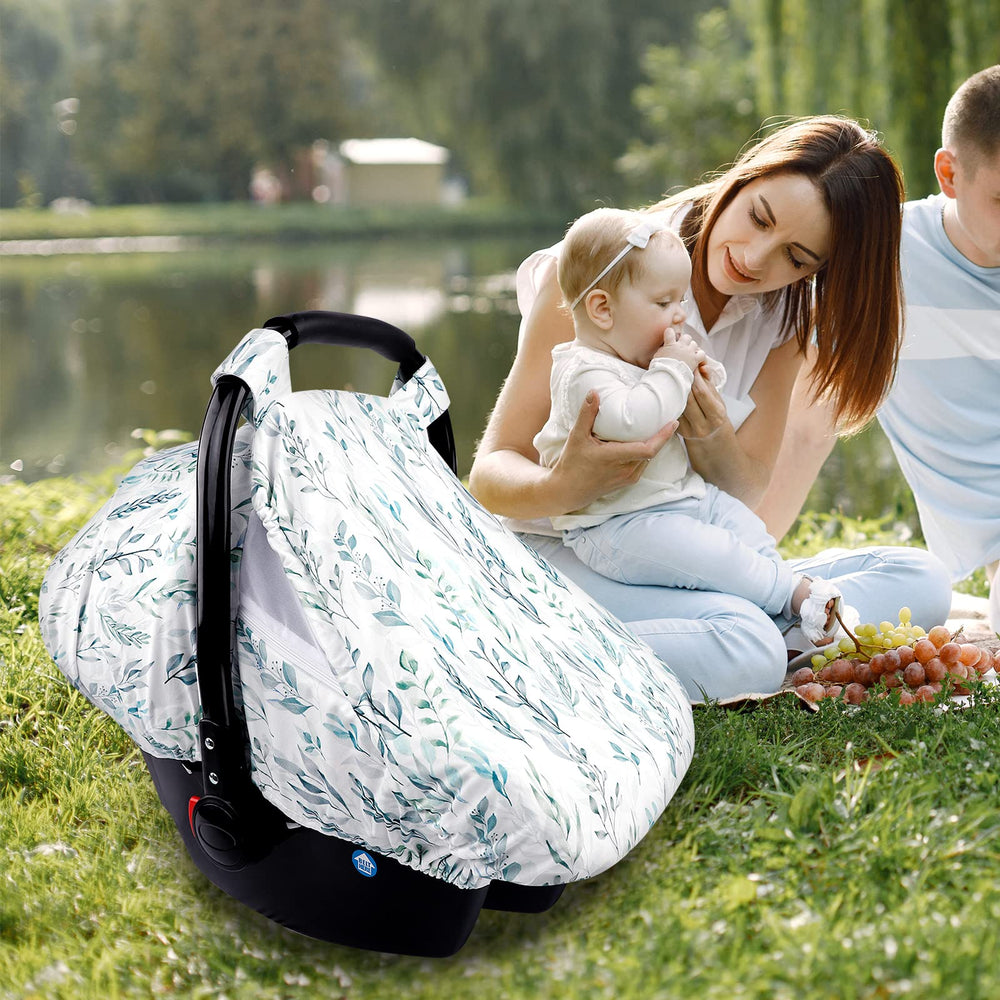 DILIMI car seat cover green leaf baby shower gift offers thoughtful welcome and practical use.