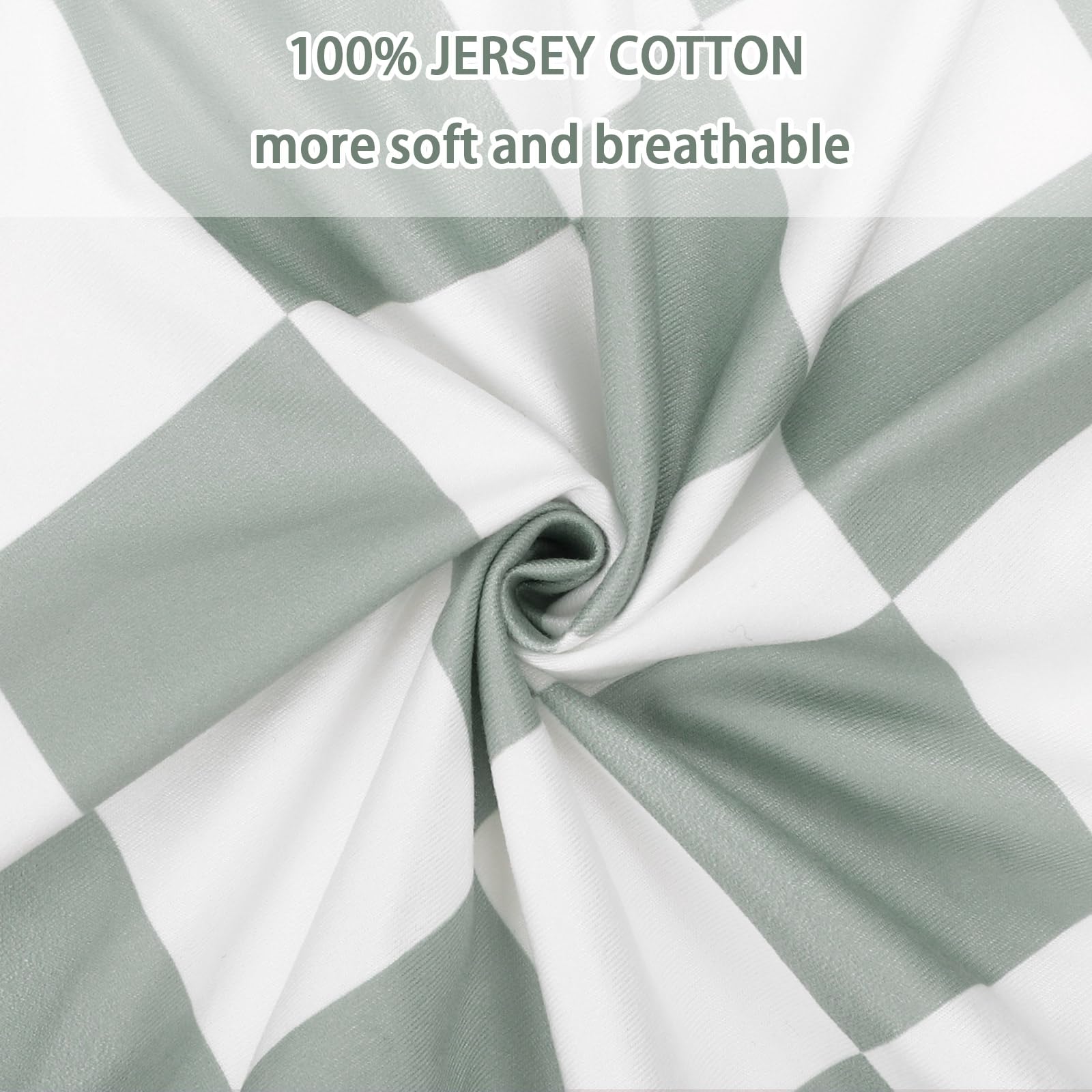 DILIMI crib sheet jersey-knit cotton for gentle touch on skin