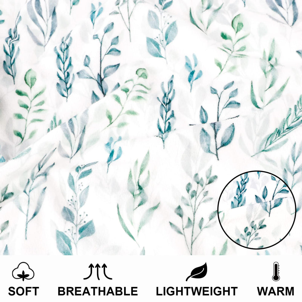 DILIMI green leaf pattern blanket enhances nursery decor with style