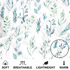 DILIMI green leaf pattern blanket enhances nursery decor with style