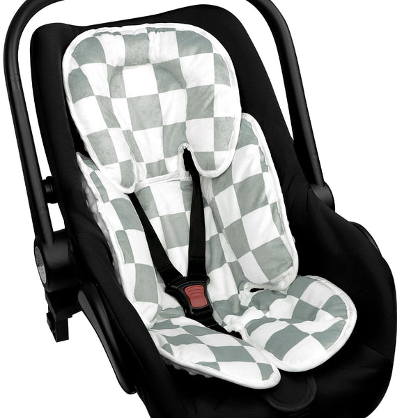 DILIMI infant car seat insert with two-sided design for cozy head support.