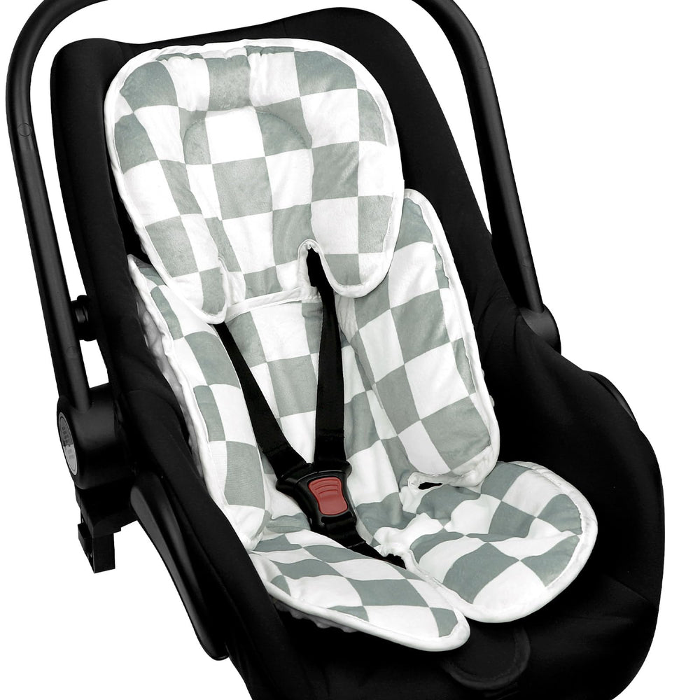 DILIMI infant car seat insert with two-sided design for cozy head support.