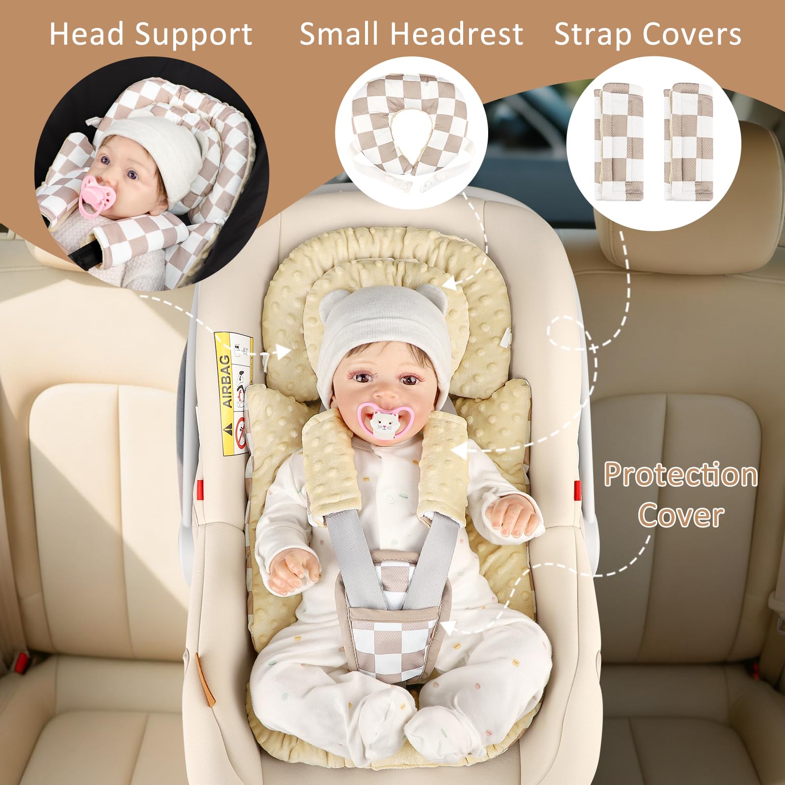 Compatible with most 3- and 5-point harness systems and seats.