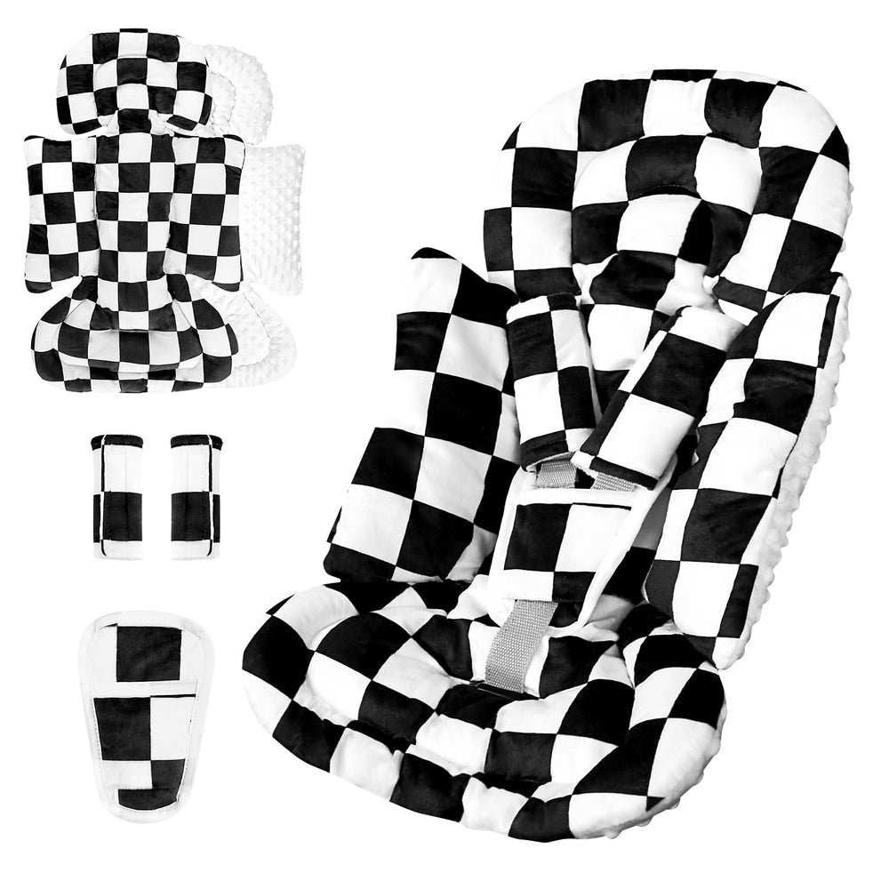 DILIMI infant insert with two-sided design for versatile warmth on car rides.
