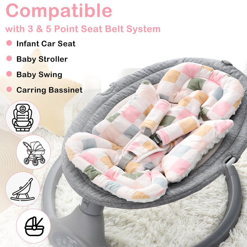 DILIMI full-body support pillow cradles baby’s back and arms for comfortable all-day use.