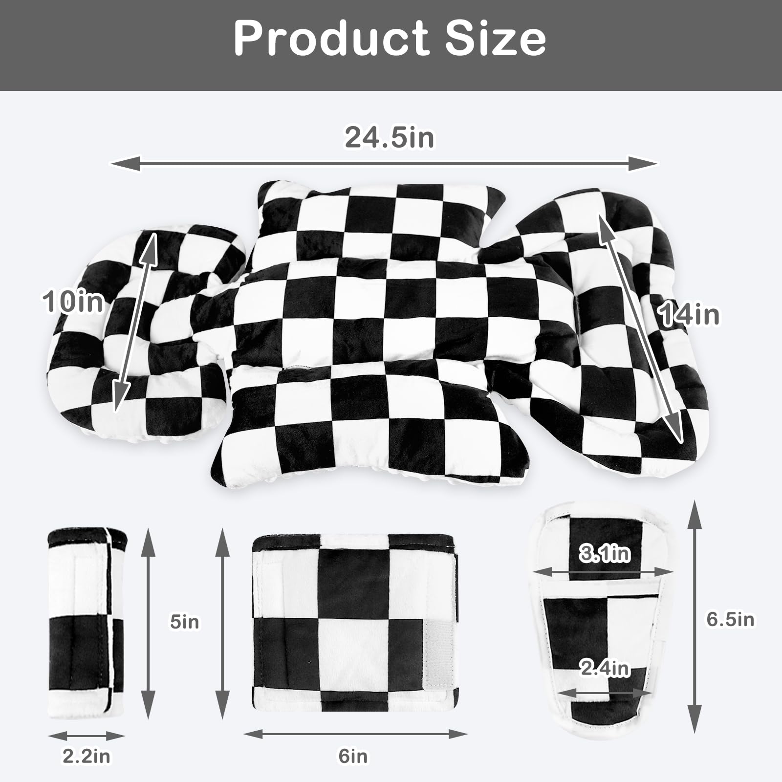 DILIMI strap covers and buckle cover protect delicate skin during travel.