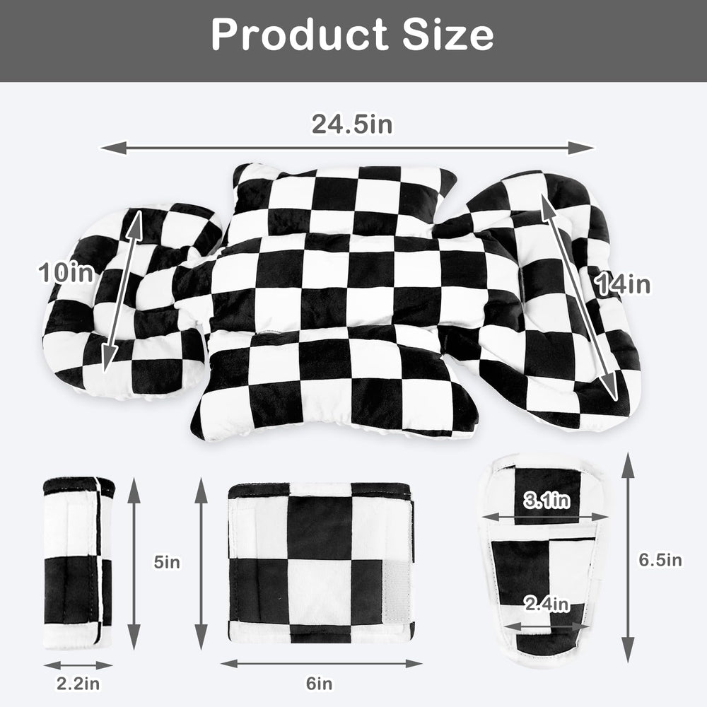 DILIMI strap covers and buckle cover protect delicate skin during travel.