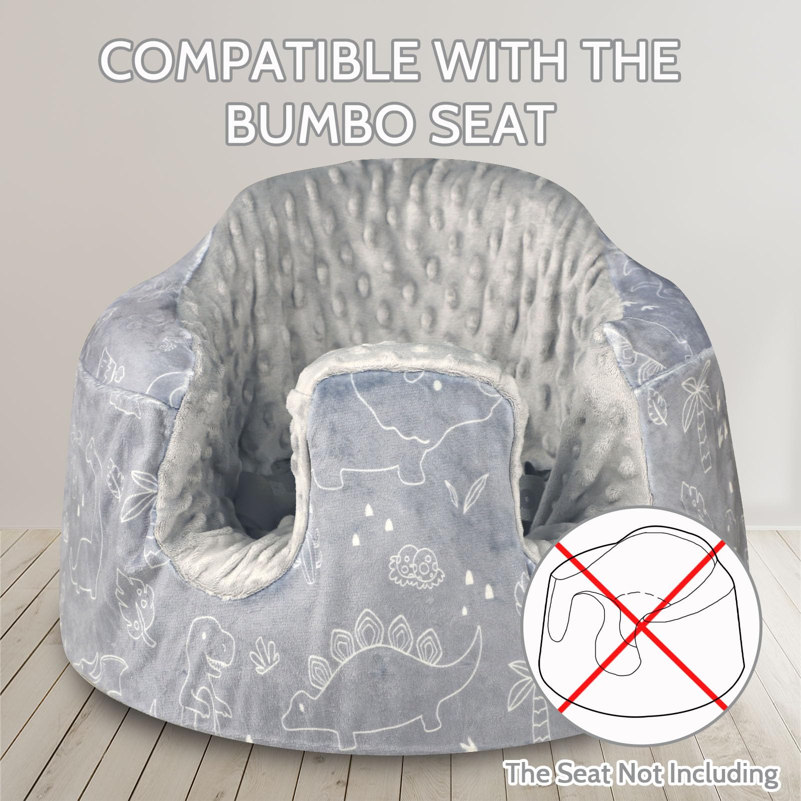 DILIMI Minky seat cover features a carrying handle for easy lifting.