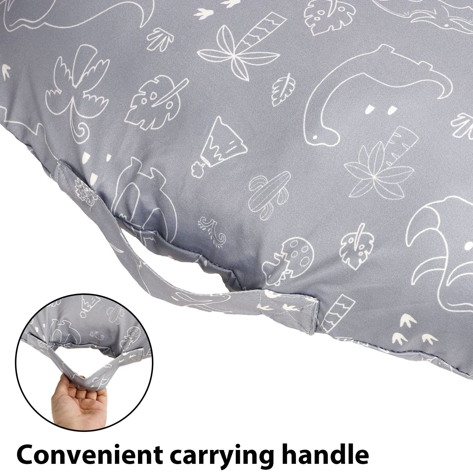 Dilimi cover features a large zipper for easy removal and wash.