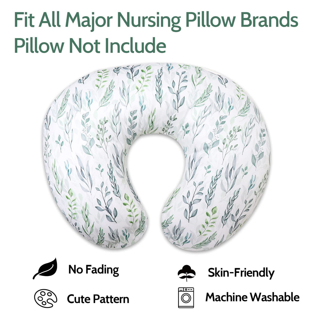 DILIMI green leaf design adds style to your nursery while protecting the pillow.