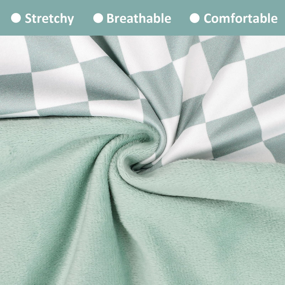 DILIMI nursing pillow cover reversible green side, two textures for year-round comfort.