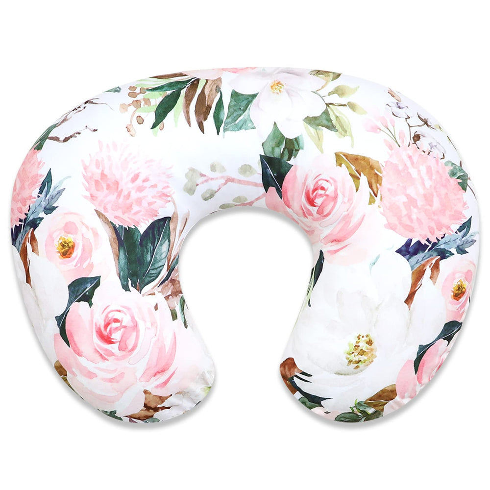 DILIMI nursing pillow cover with watercolor flowers, soft and breathable