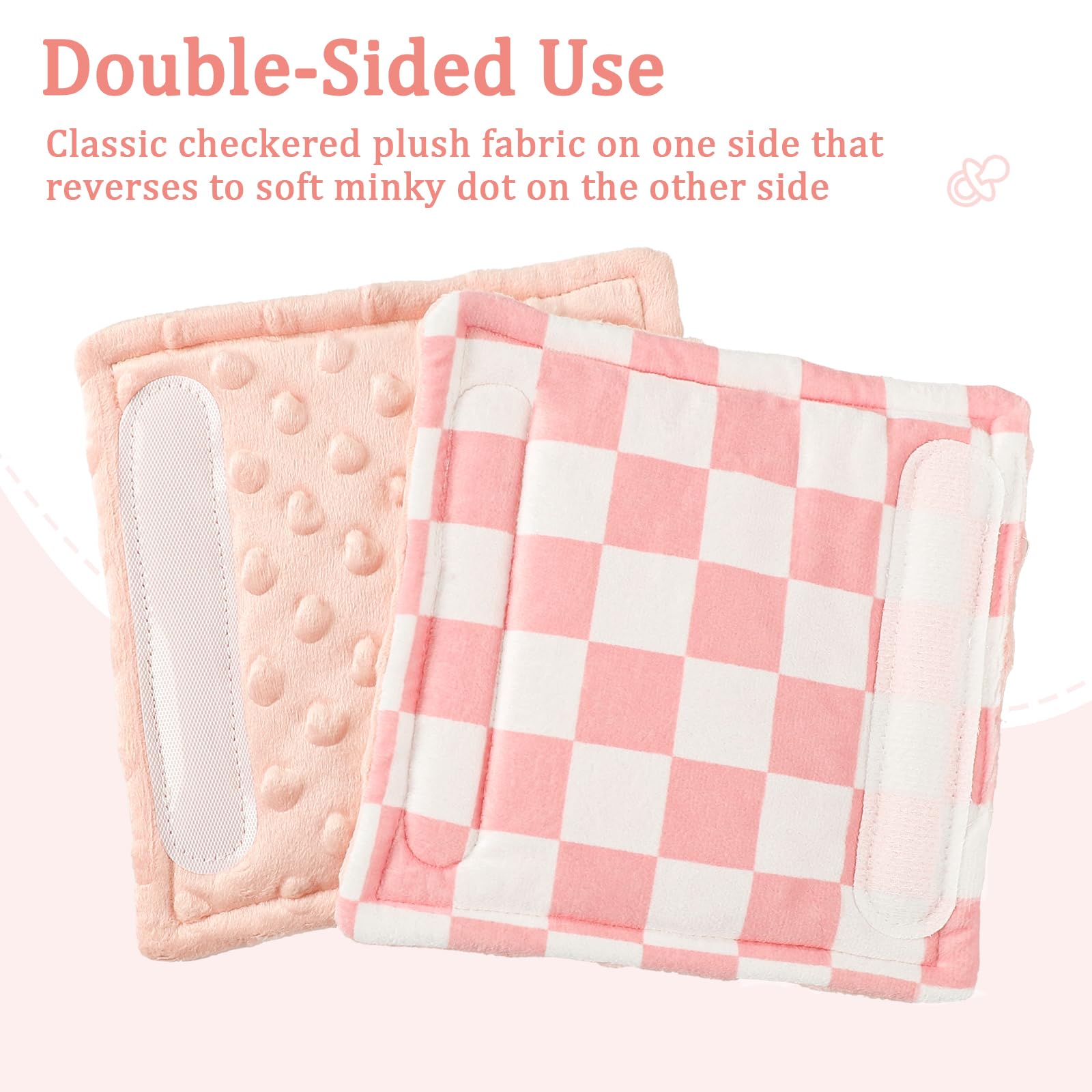 DILIMI reversible shoulder protector in pink checkered for versatile use