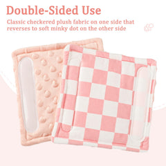 DILIMI reversible shoulder protector in pink checkered for versatile use