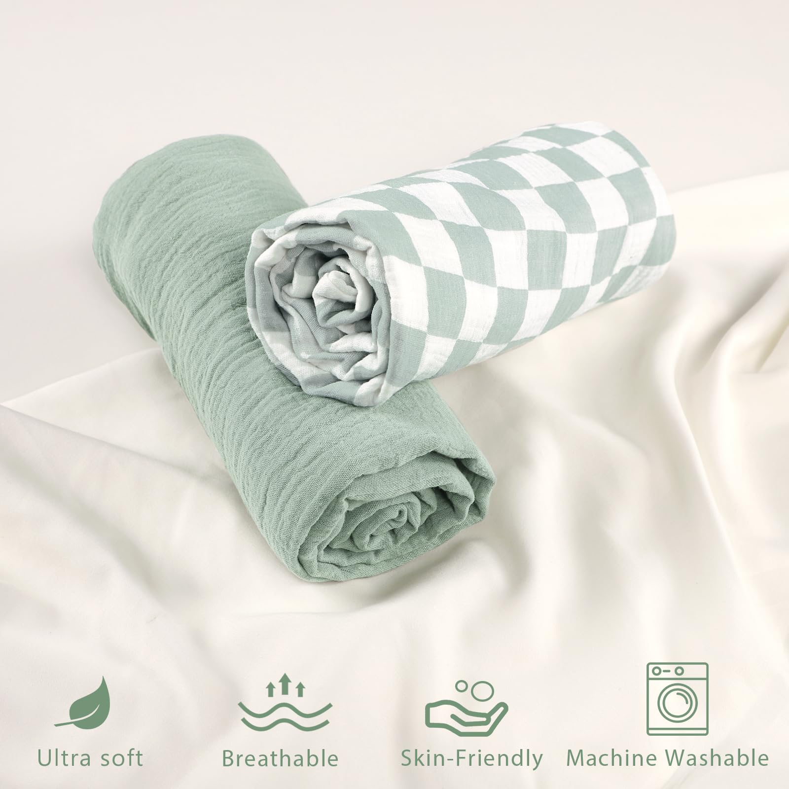 DILIMI standard crib size 52x28 inches, designed for a snug fit on most mattresses.