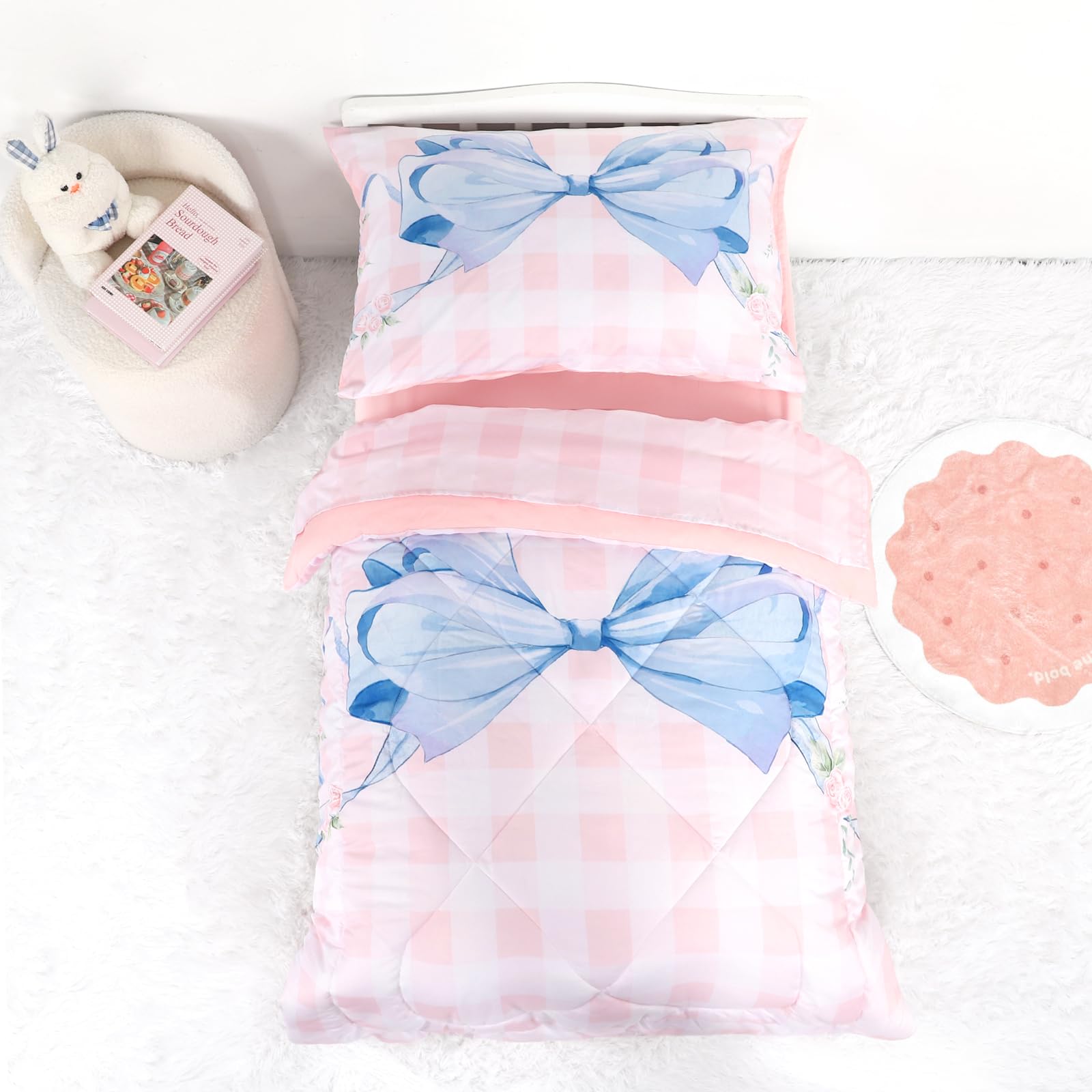 DILIMI machine-washable 4-piece toddler bedding set