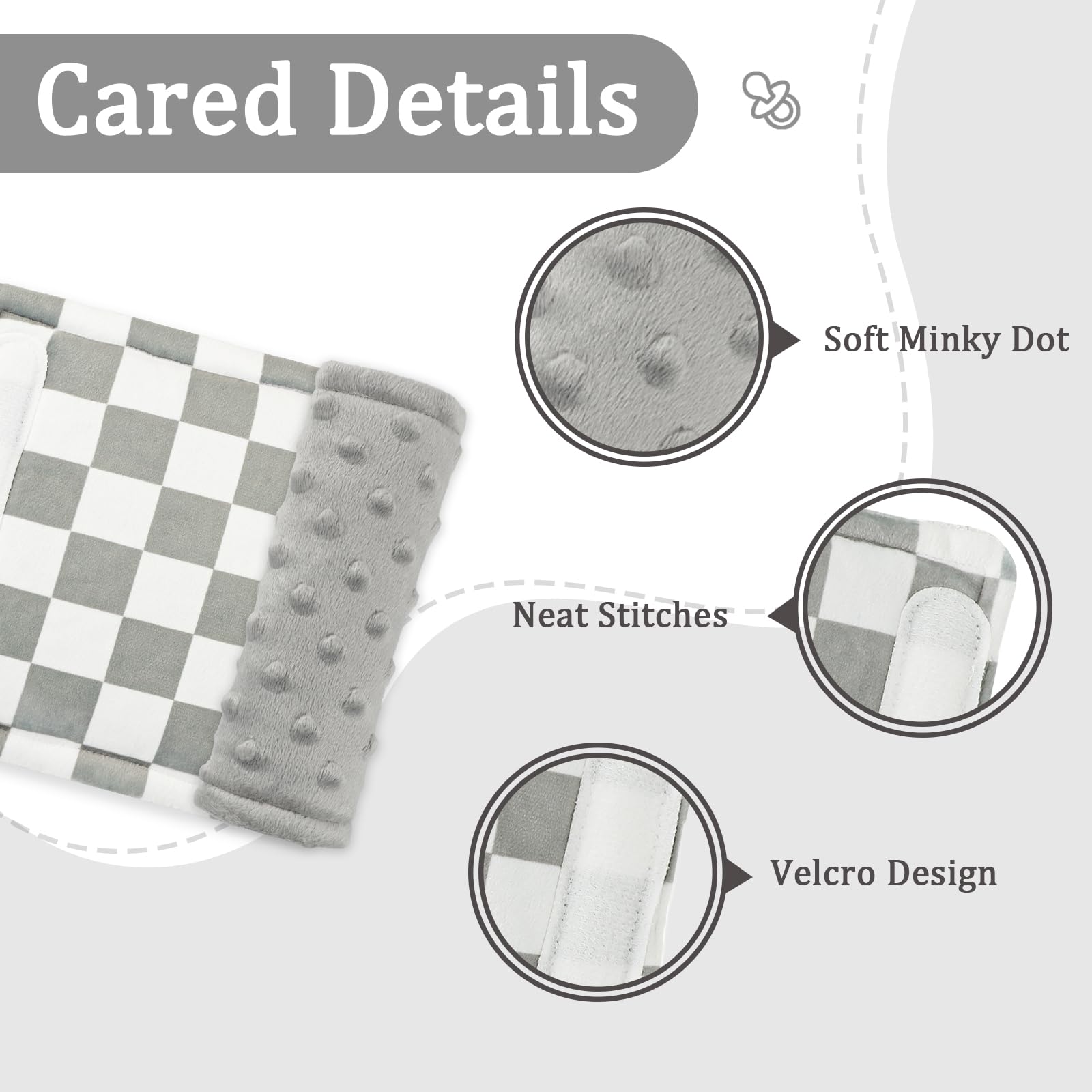 dilimi two-pack belt covers fit strollers, car seats, and pushchairs