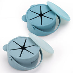 Dilovely silicone snack cups with petal opening for easy self feeding