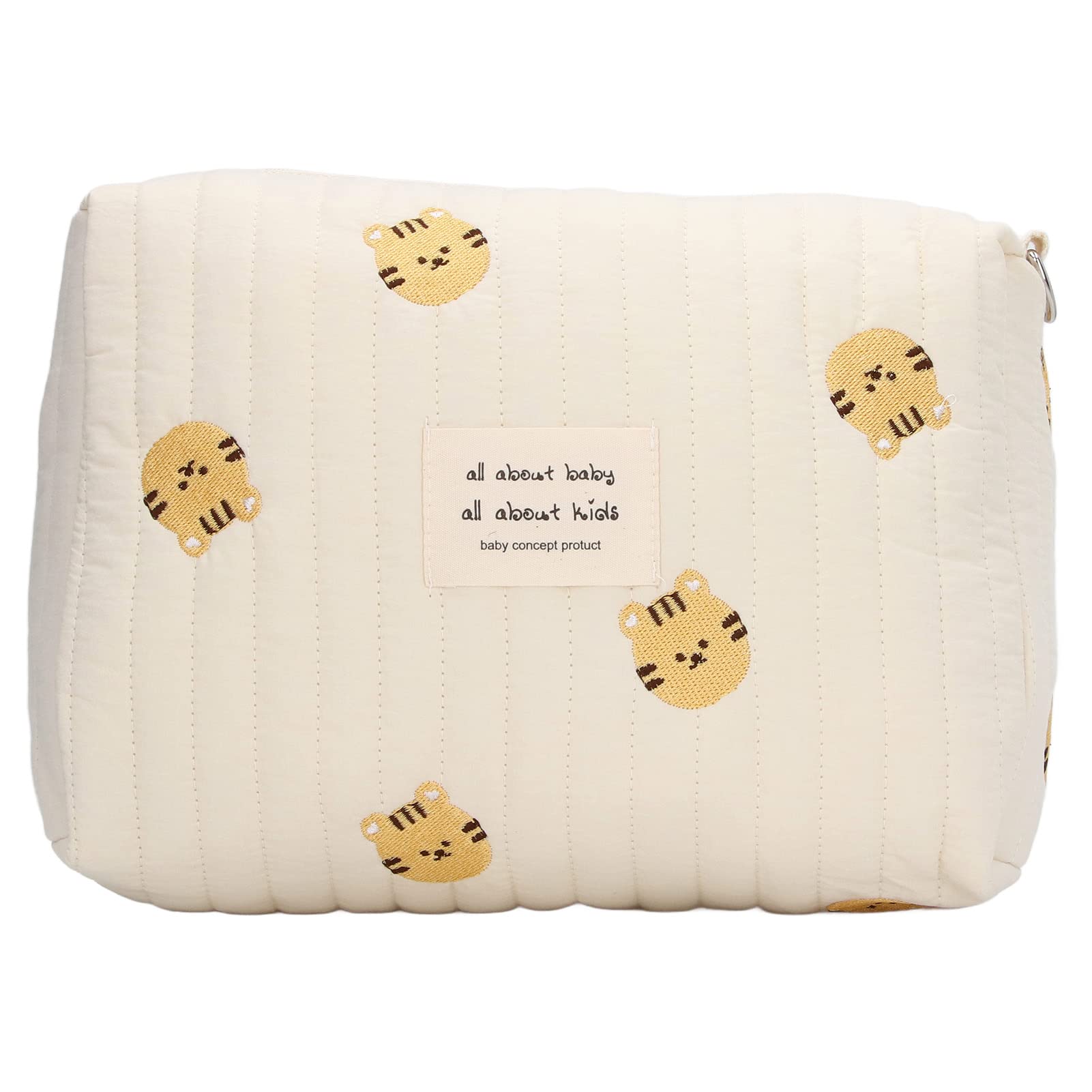 Dilwe Diaper Bag Organizing Pouch embroidery closeup showing premium detail