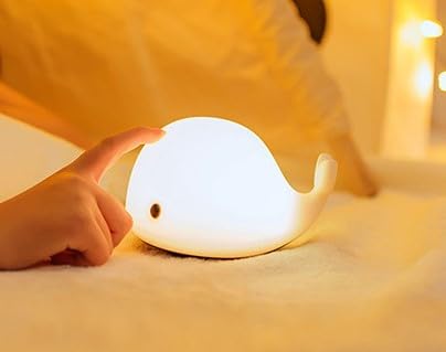 Dimanito color-changing night light demonstrates six color options for calming atmosphere.