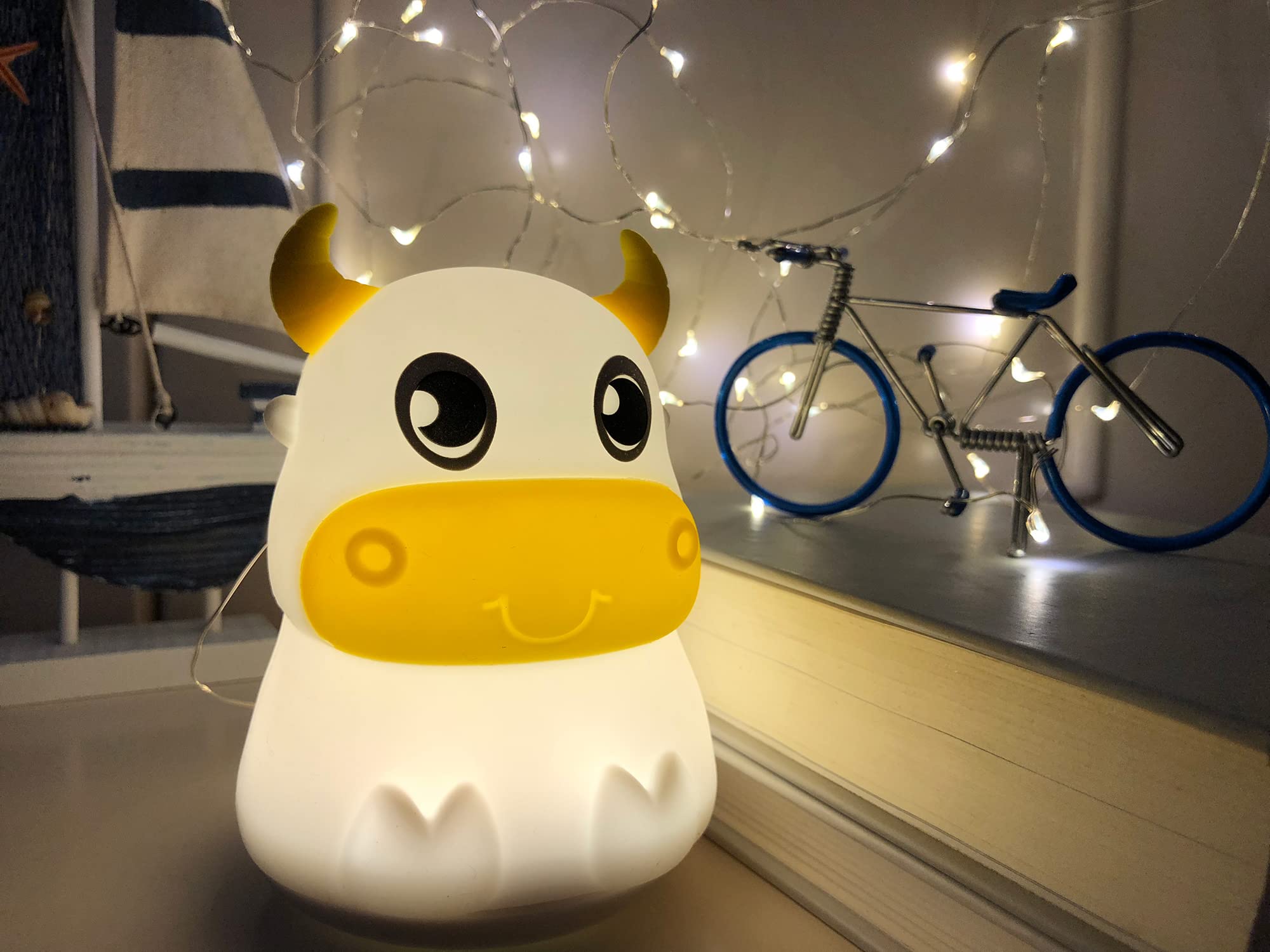 Dimanito cow night light nursery decor and bedtime companion.