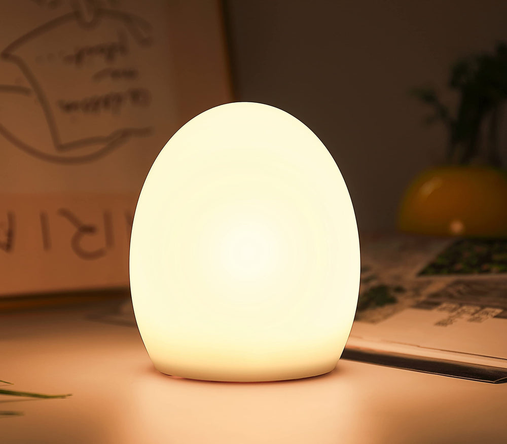 Dimanito cute kids night light egg closeup with soft silicone finish for gentle illumination
