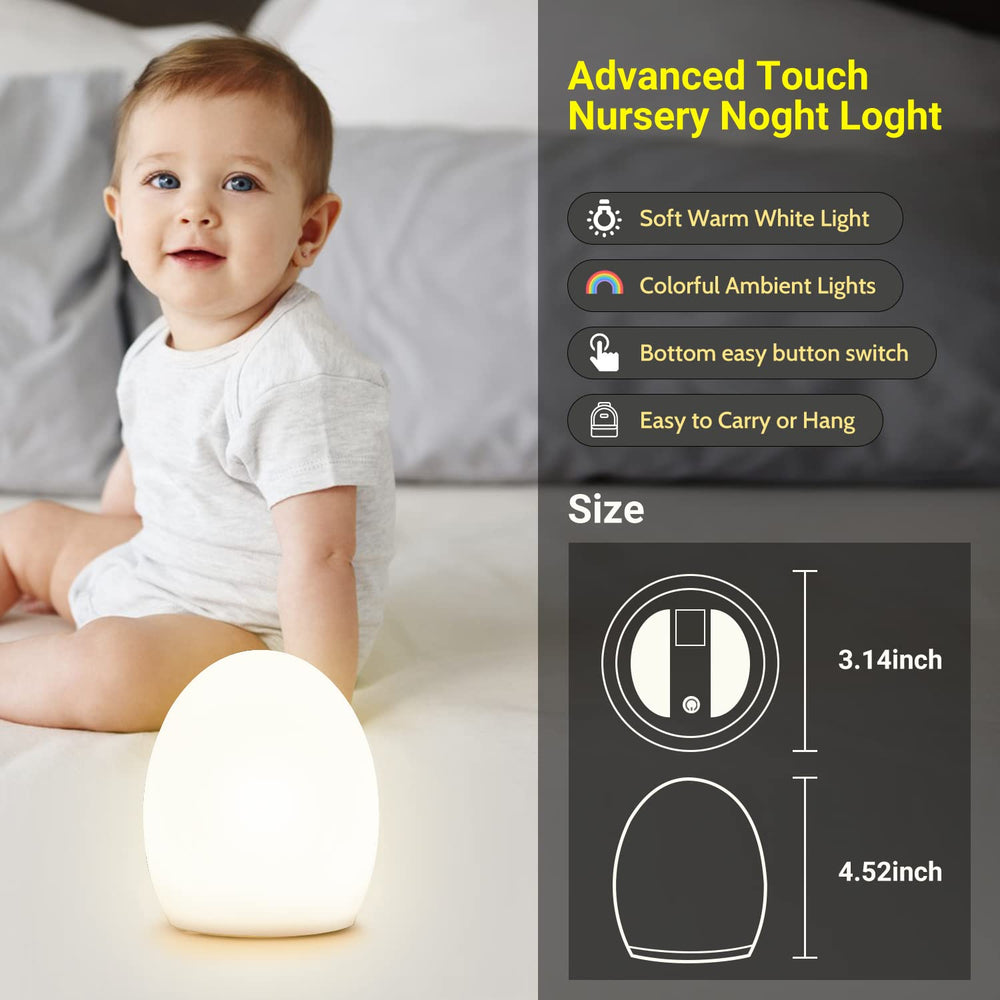 Dimanito rechargeable night light for kids with up to 10 hours of use