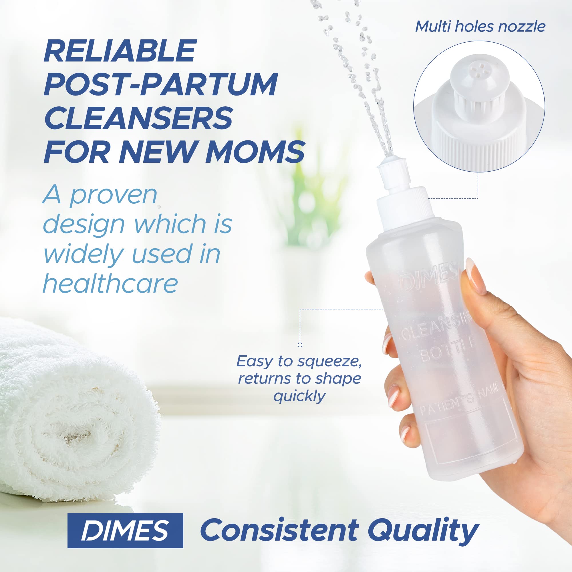 Dimes Peri Bottle supports feminine hygiene routines anywhere