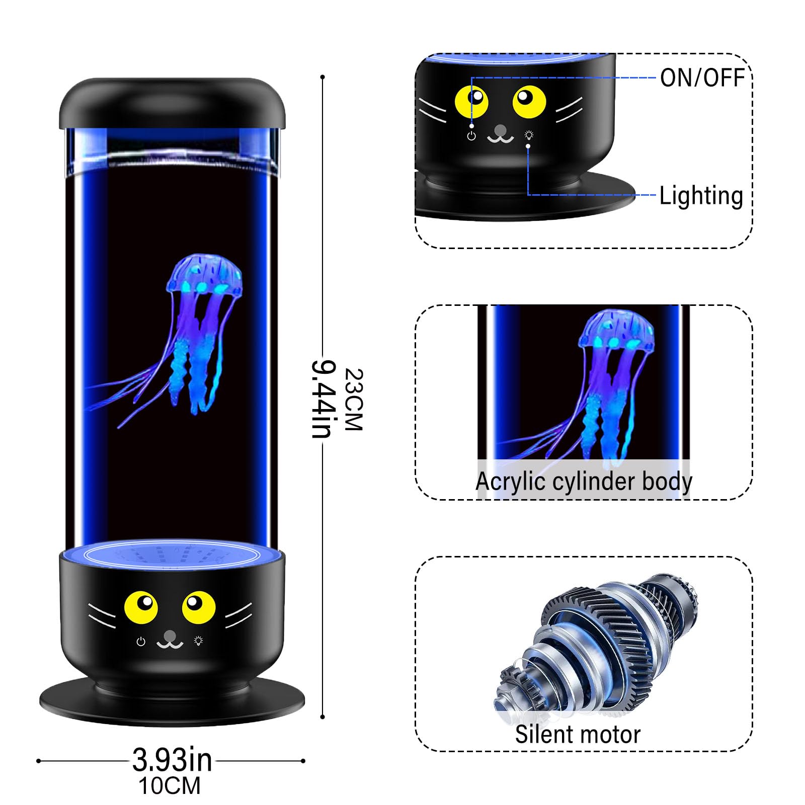 Dimind Demi jellyfish lamp bedroom decor with calming glow.