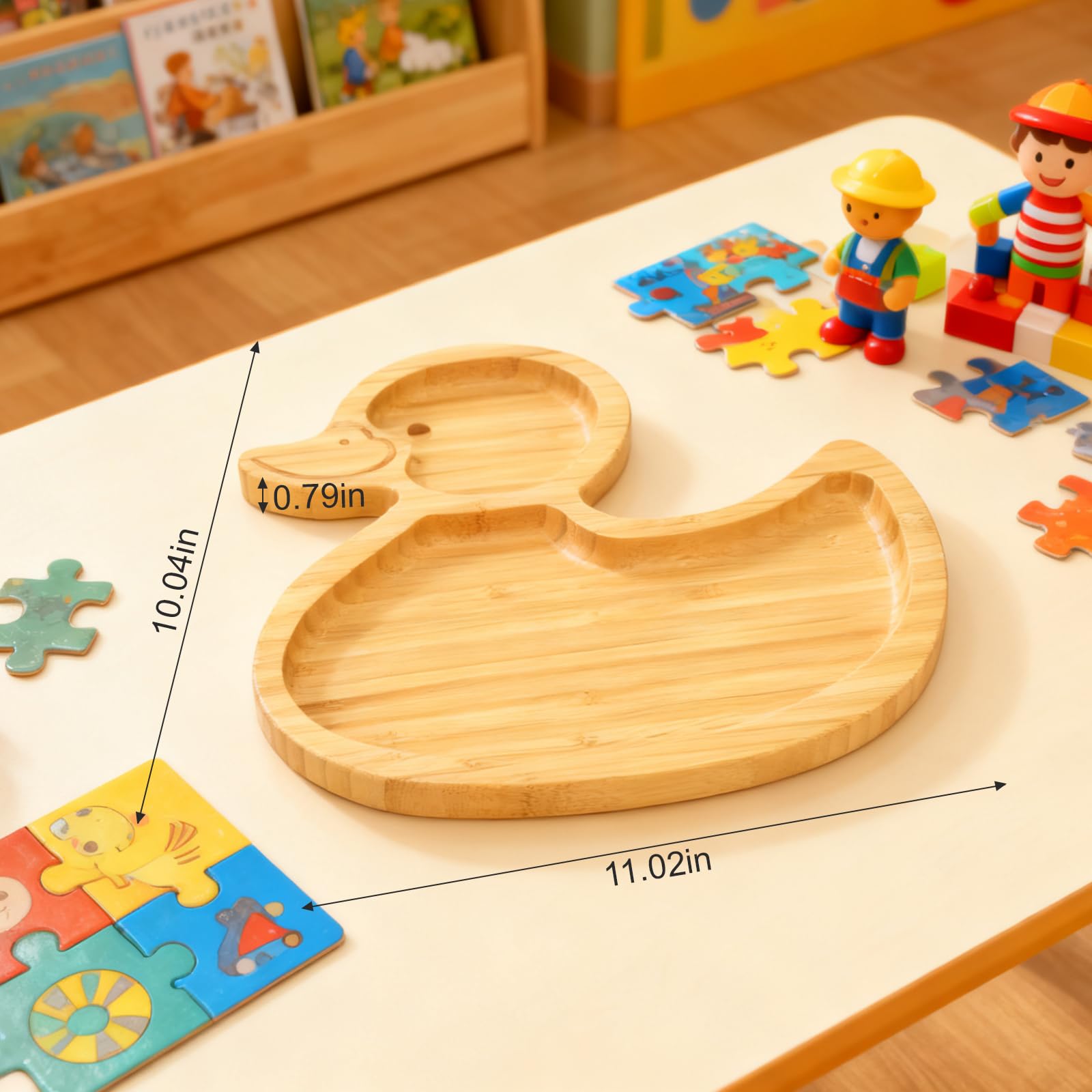 DinePlay divided plate two compartments keeps foods separated for balanced toddler meals.