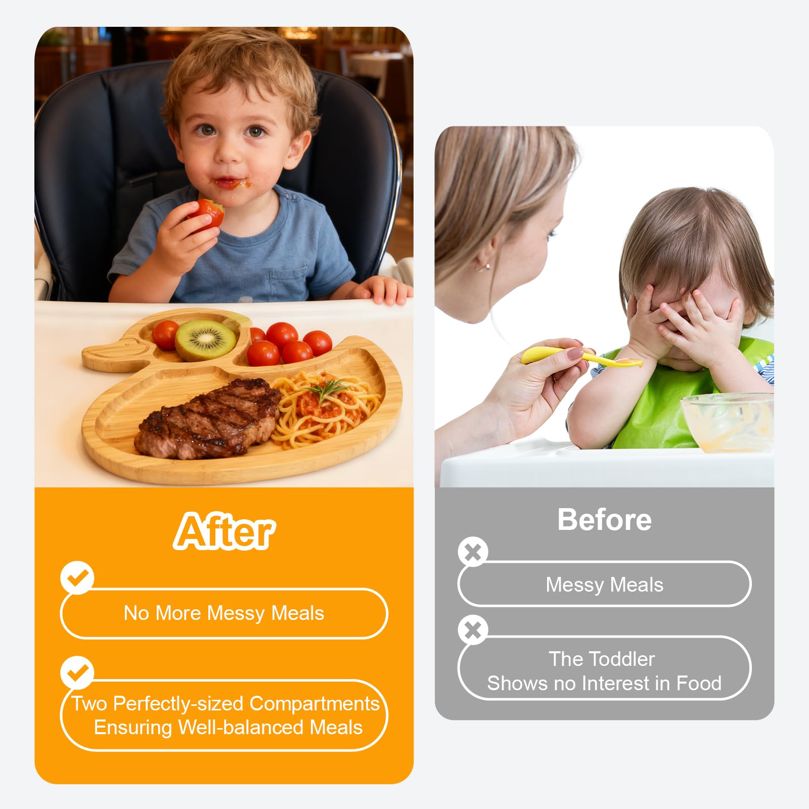 DinePlay eco-friendly bamboo plate supports sustainable dining without compromising lightweight practicality.