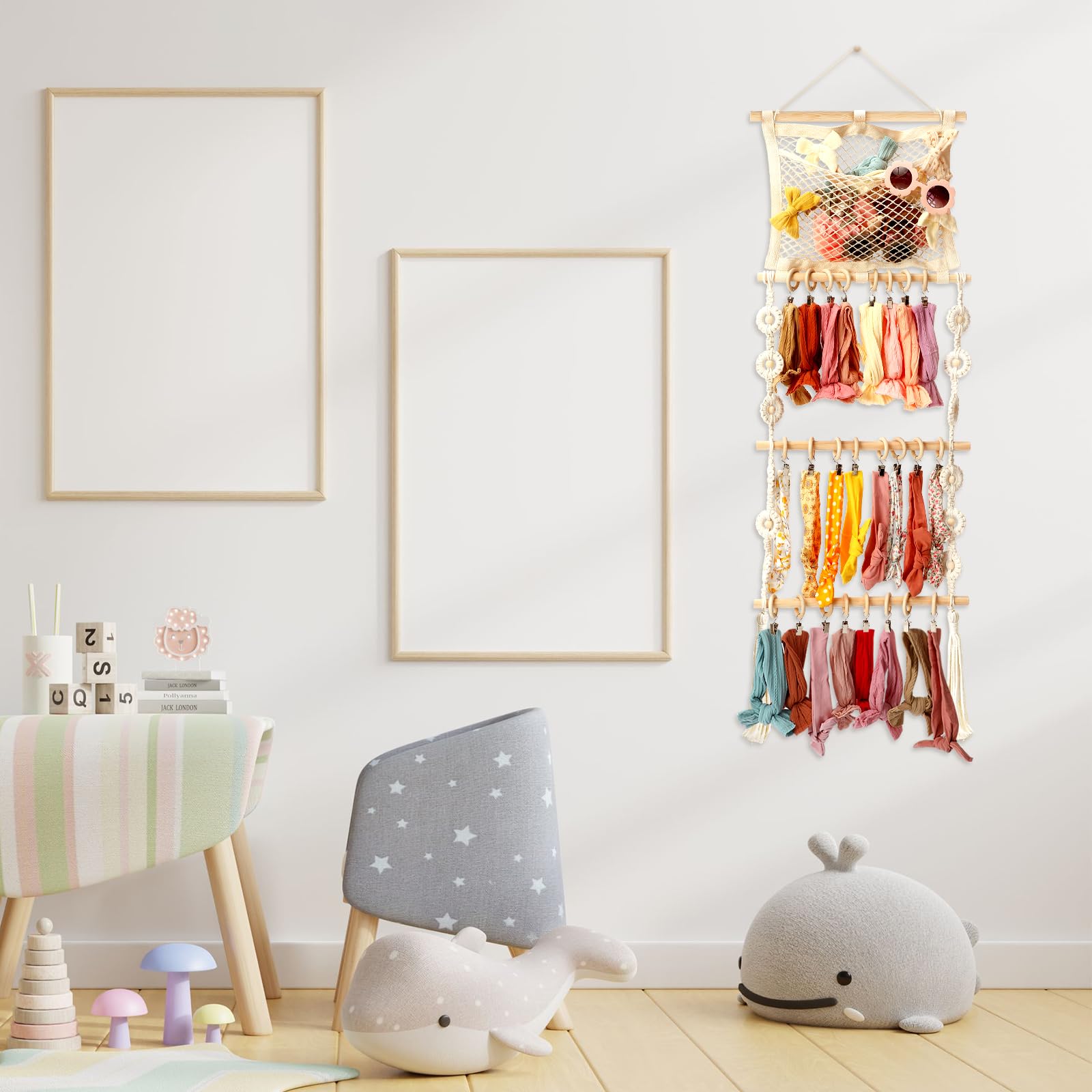 Dingion daisy-design wall-hanging organizer enhances nursery or bedroom decor